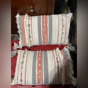 Striped Boho Throw Pillows